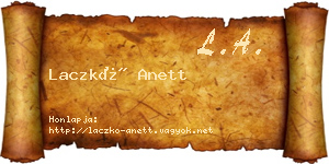 Laczkó Anett névjegykártya